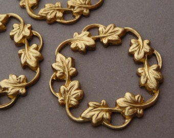 Brass Leaf Flower Loop - Die Struck