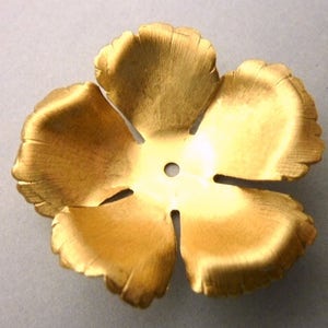 Messing bloemvoet: dik messing (groot)
