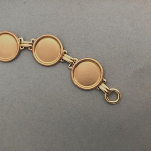 Braccialetto grezzo - Incastonatura completa con maglie in ottone - Incastonatura da 13 mm