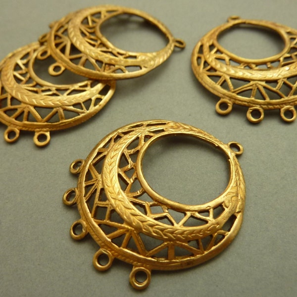 4 Filigree Chandelier Earring Findings - Haskell Style