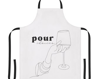 Pour Choices Apron, 5-Color Straps (AOP)