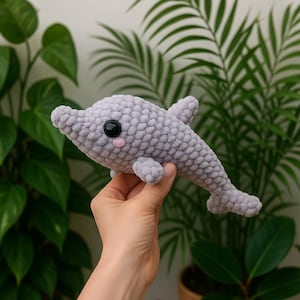 PATTERN: Dottie the Dolphin Pattern - amigurumi plush dolphin pattern - crocheted dolphin pattern - crochet dolphin - PDF crochet pattern