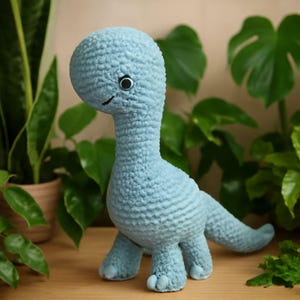 PATTERN: Bruno the Brontosaurus - Crochet brontosaurus pattern - amigurumi brontosaurus pattern - crocheted dinosaur - PDF crochet pattern