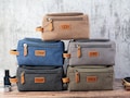 Custom Engraved Leather Travel Kit, Personalized Toiletry Bag for Anniversaries, Groomsmen, Graduation Gifts, Fathers Day Gift for Dad product logo