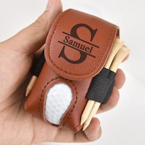Bolsa de cuero para pelotas de golf, bolsa de viaje portátil para golf personalizada, bolsa personalizada para mini pelotas de golf, regalos para amantes del golf, soporte para pelotas de golf