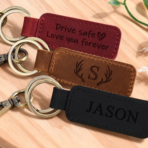 Personalized Leather Keychain,Anniversary Gift for Couples,Custom Leather Key Chain,Coordinates Key Chain,Longitude Latitude Keychain
