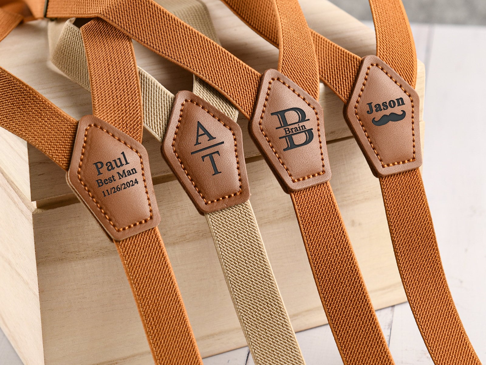 Personalized Leather Suspenders, Groomsmen Suspenders, Custom Men’s Suspenders, Rustic Wedding, Adult Suspenders, Multi Colors Braces