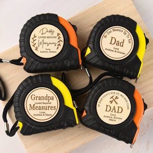 Father&#39;s Day Gift from Daughter,Custom Engraved Tape Measures, No One Measures Up,Personalized Tape Measure,Gift for Dad,Gift for Grandpa