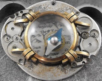 Steampunk Porthole Watch Compass Necklace  - Old World Explorer by COGnitive Creations