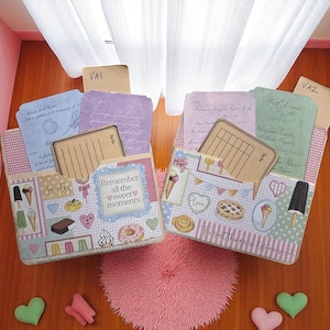 Junk Journal Ephemera. Journal pocket with journal cards. Authentic vintage material. Sweets theme junk journal pocket