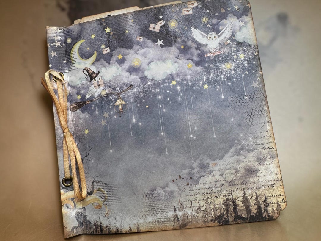 Mini Junk Journal Wizard Inspired 6x6 Journal Tickets Book Review Card ...