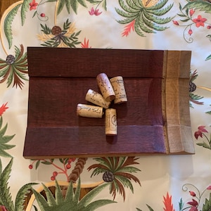 Centerpiece from used French oak wine barrel staves
