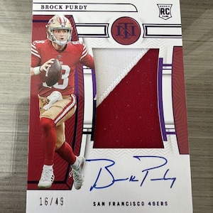 Brock Purdy Rpa /49 2022 National TreasuresNFL Hot Packs - 1 Auto oder Mem - 5 Rookies - 1 Nummerierte Karte!
