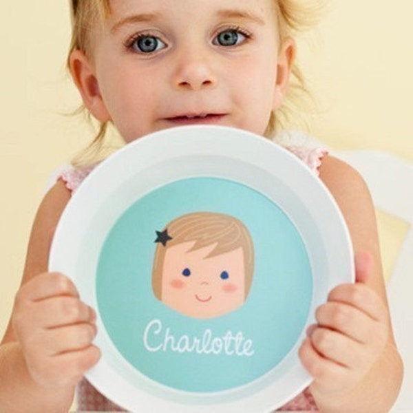 Olliegraphic Personalized Melamine Bowl - Boy or Girl