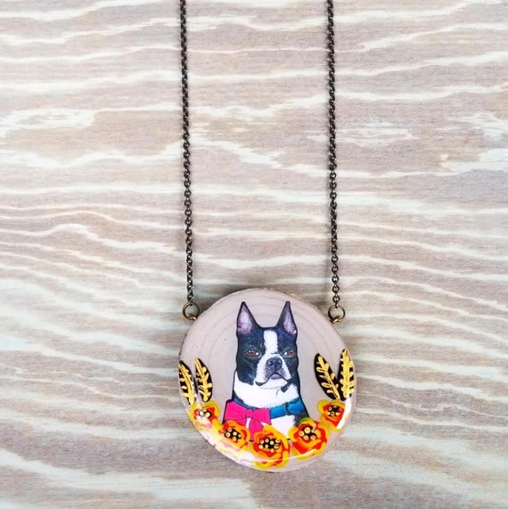 boston terrier pendant