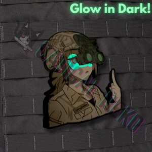 Anime Morale Patch - NVG Girl USA - Glow In Dark