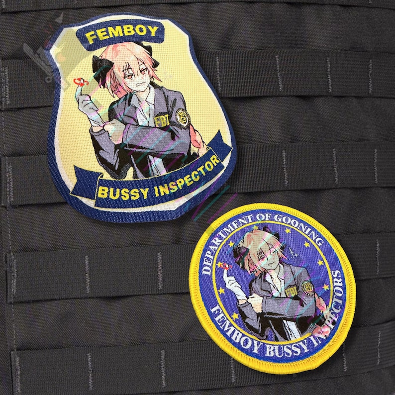 Anime Morale Patch - FBI - Femboy Bussy Inspectors Patch Collection