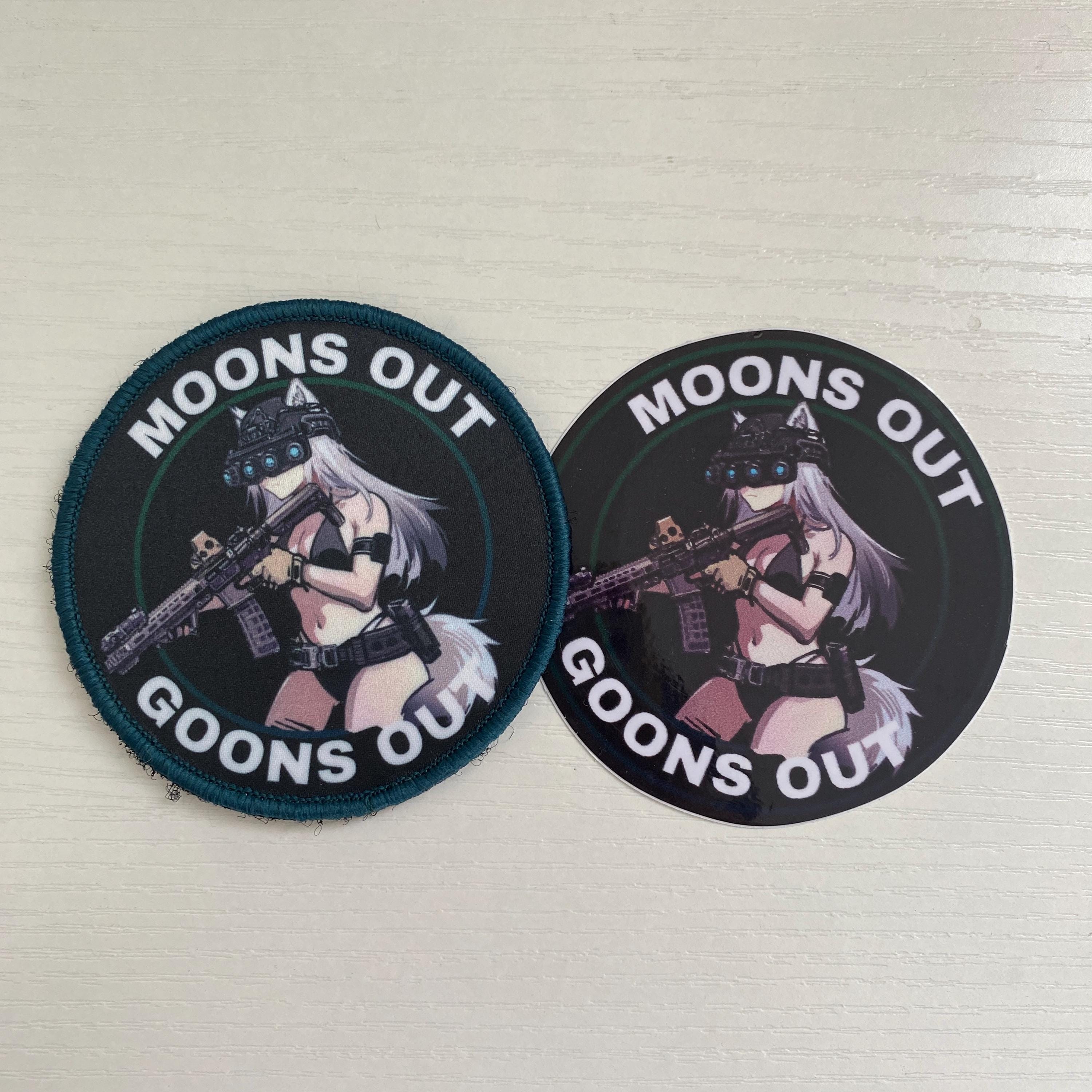 Moons Out Goons Out Anime Sticker: Waterproof Decal for Car, Laptop - Etsy