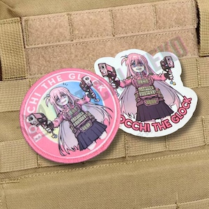 Anime Morale Patch - Bocchi the Glock Patch + Sticker