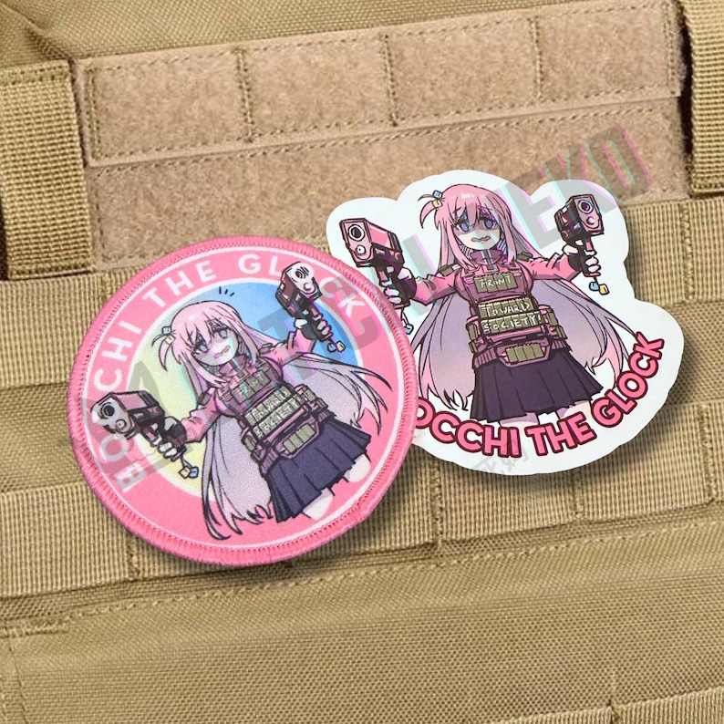 Anime Morale Patch - Bocchi the Glock Patch + Sticker