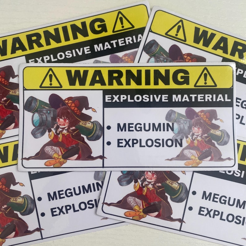 Remote Explosive Sticker Anime Warning Sign Decal Sticker - Explosive Material - Etsy