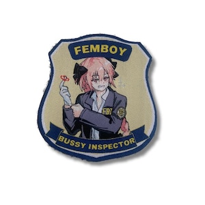 Anime Velcro Patch - FBI - Femboy Bussy Inspectors - Badge Version