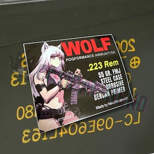 Ammo Series - .223 REM Custom Anime Sticker Decal