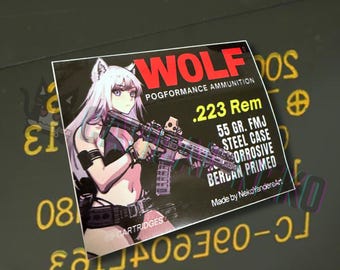 Ammo Series - .223 REM Custom Anime Sticker Decal