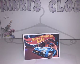 Hot Wheels Themed Birthday Card- 3D Birthday Cards- Custom/Personalized Birthday Cards