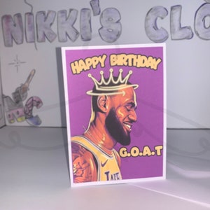 LeBron James Themed Birthday Card-Basketball LeBron James 3D Birthday Cards- Custom/Personalized Birthday Cards