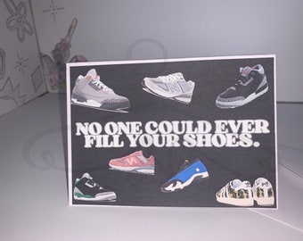 Father&#39;s Day Themed Cards- Sneaker Father&#39;s Day 3D Greeting Cards- Custom/Personalized Birthday Cards