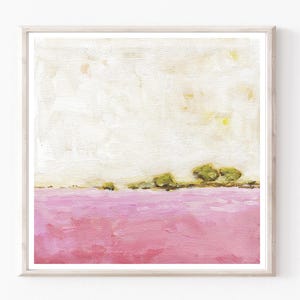 Pink Field - Fine Art Print, Giclee Print, Pink Wall Art, Original Art, Landscape Art