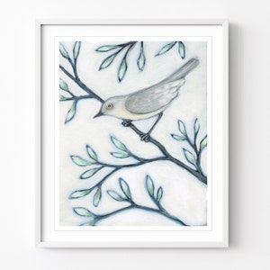 Bird Art Prints Set of 3 Prints, Birds in Branches, Art Prints, Bird Paintings, Triptych Nature Wall Art, 8x10 11x14 Prints image 7