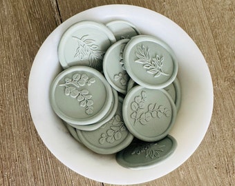 Eucalyptus Self Adhesive Wax Seals, Self Adhesive Wax Seals, Wax Seal Stickers, Wedding Wax Seal, Wax Seal, Olive Leaf Wax Seal