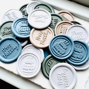 Joyeux anniversaire Cachets de cire auto-adhésifs, Cachets de cire auto-adhésifs, Autocollants pour cachets de cire, Cachets de cire d'anniversaire, Cachets de cire, Cachets de cire à gâteau, Gâteau