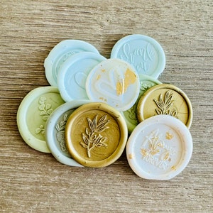 Flocos de ouro, lacres de cera autoadesivos personalizados, lacres de cera autoadesivos, adesivos de lacre de cera com monograma, lacre de cera de casamento, lacre de cera inicial