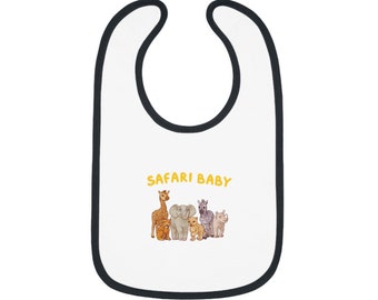 Safari-Baby-Jersey-Lätzchen