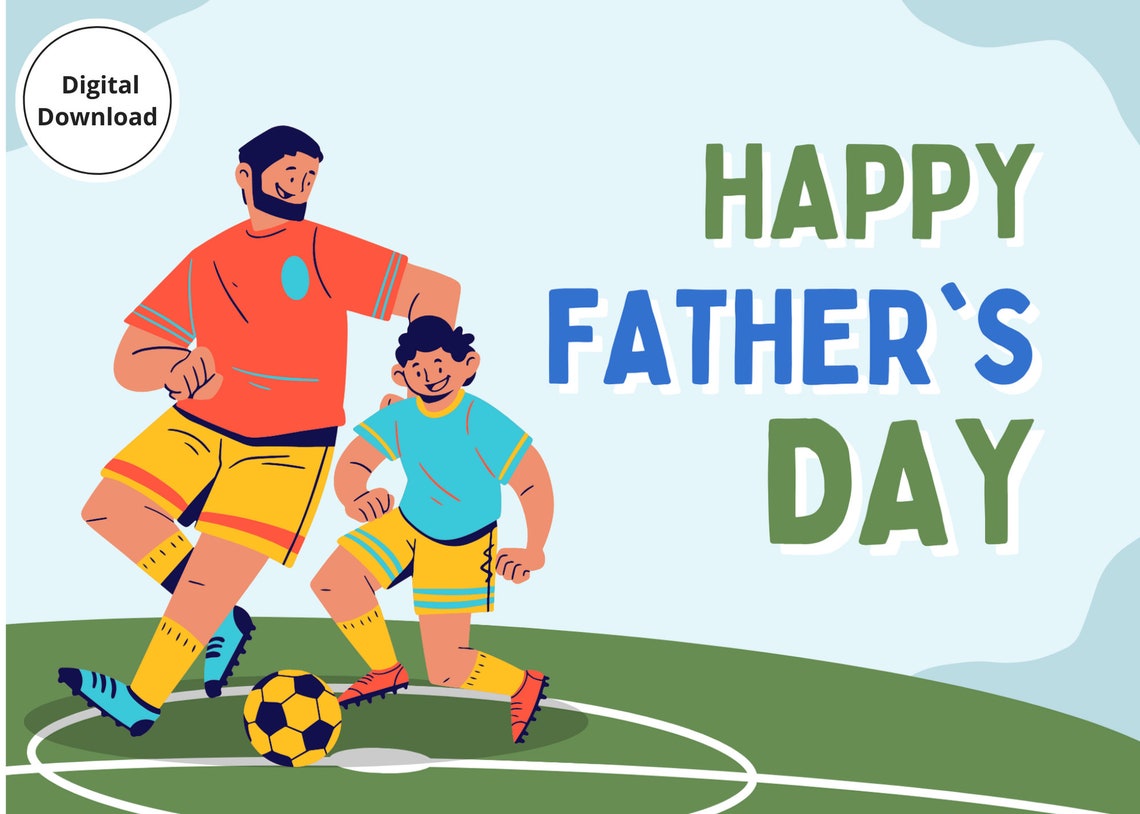 Happy Father's Day Father's Day Card Best Dad Printable Card Instant ...