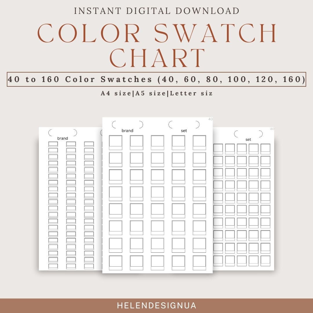 Color Swatch Chart Blank Color Chart Printable Color Swatch Template Color Swatch Chart Blank Color Chart Printable Color Swatch Template