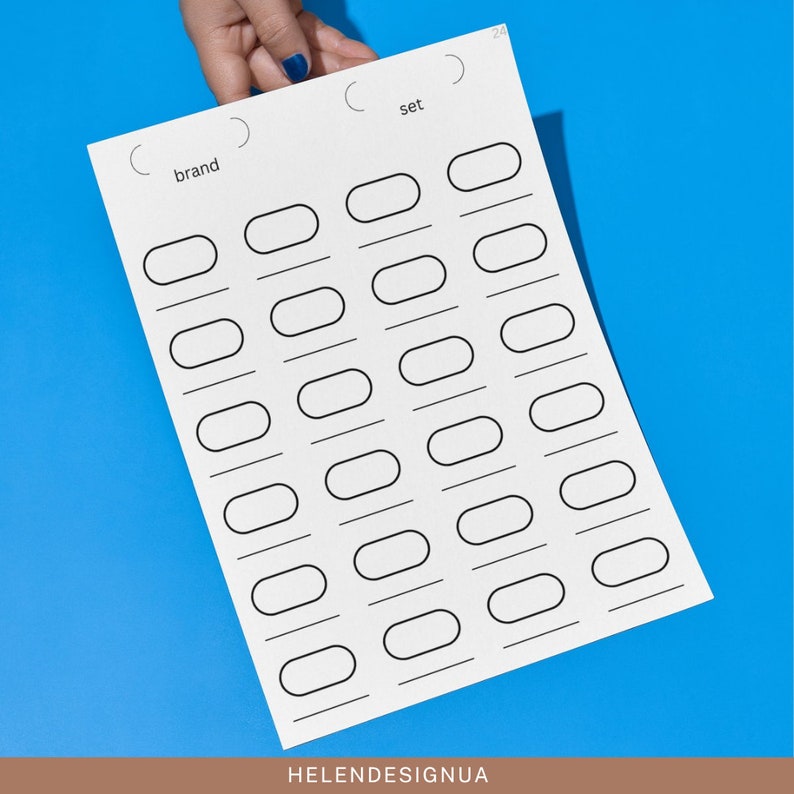 Color Swatch Chart Blank Color Chart Printable Color Swatch Template ...