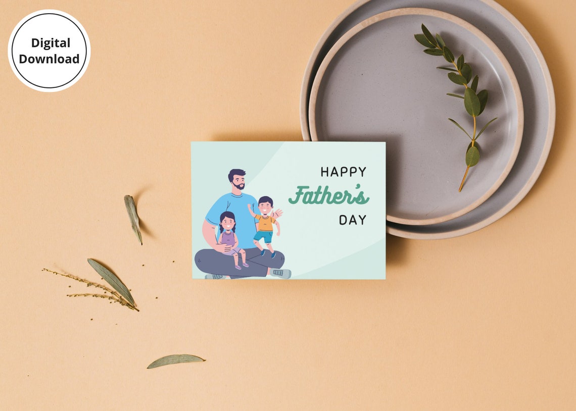Happy Father's Day Father's Day Card Best Dad Printable Card Instant ...