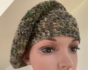 Reversible Crochet Beret Hat Pattern