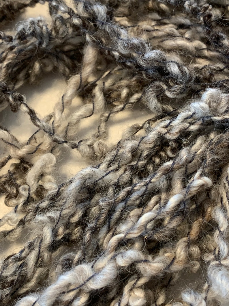 Handspun Art Yarn Coils Saori Freeform Natural Colored Outerwear Home Furnishing 20-2-17