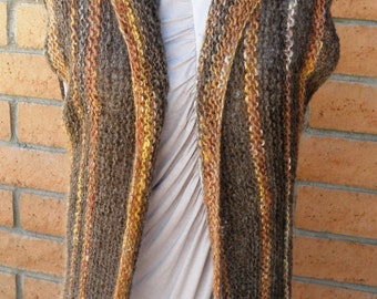 Versatile Long Knit Vest Pattern * Suited to Beginners
