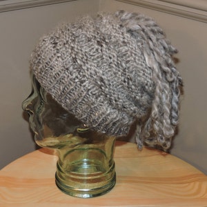 Handspun and Handknit Extreme Lamb's Tail Hat Slouch and Traditional Pattern image 2