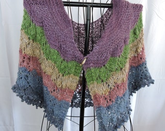 Dusty  Gradient Yarn Shawl Pattern* One Size Fits All