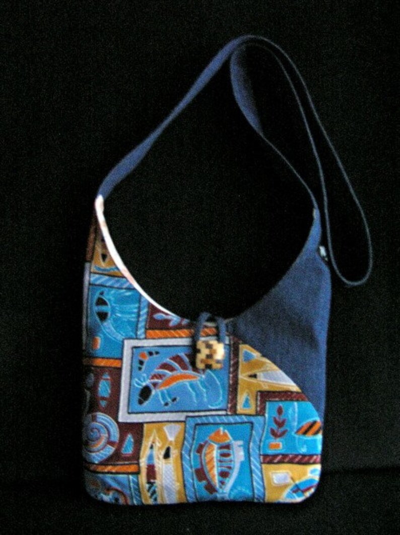 Australian Indigenous Motif Print Souvenir Fabric Shoulder Bag Etsy