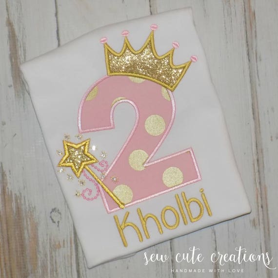 Princess birthday shirt - Princess Birthday outfit - Princess crown - 1st 2nd 3rd birthday - 4th 5th 6th 7th birthday - Sew cute creations Il_570xn