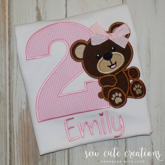 Teddy Bear Birthday Shirt boy girl, Teddy Bear party outfit, Teddy Bear tea, 1st 2nd 3rd 4th 5th birthday, Sew cute creations Il_570xn