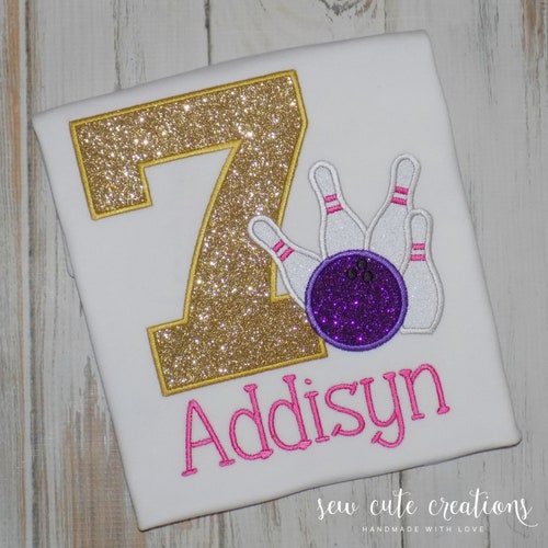 Bowling Birthday Shirt Boy Girl Bowling Party Outfit Bowling Etsy